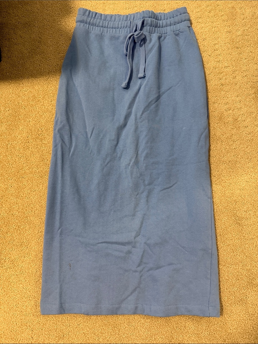 H & M Blue Drawstring Midi Skirt